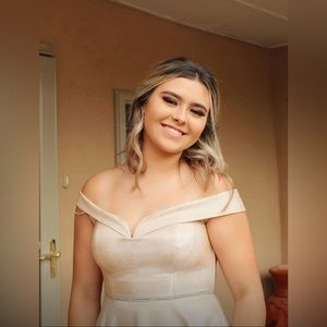 Rose gold prom dress